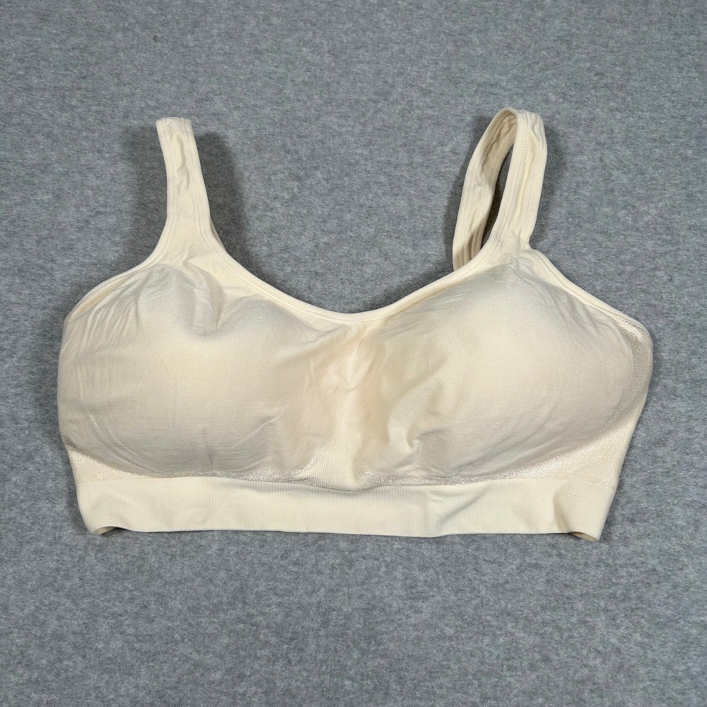 Truekind Daily‎ Comfort Wirefree Shaper Bra Womens 3XL Beige Comfort Support